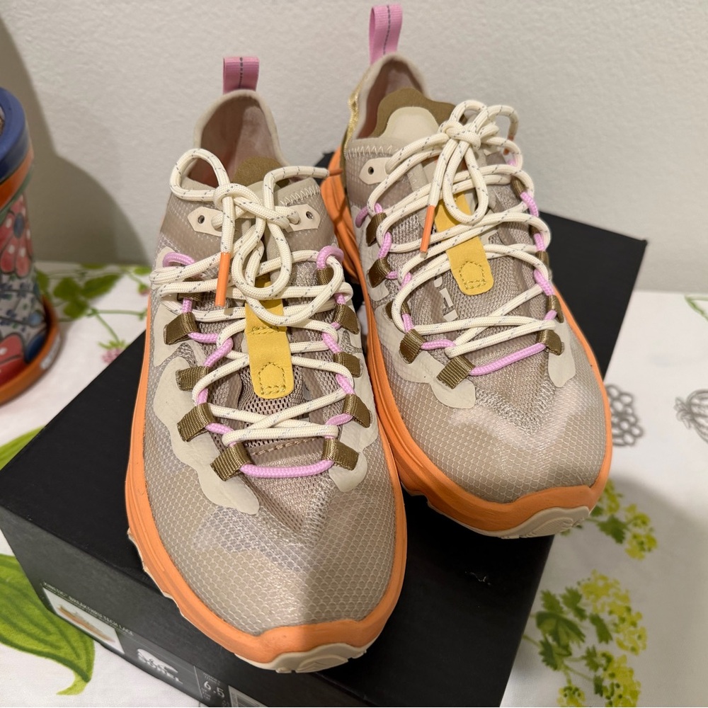 Sorel Free People Athletic Shoes in Beige and Orange